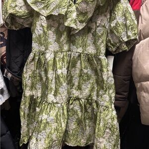 Green Floral mini Dress